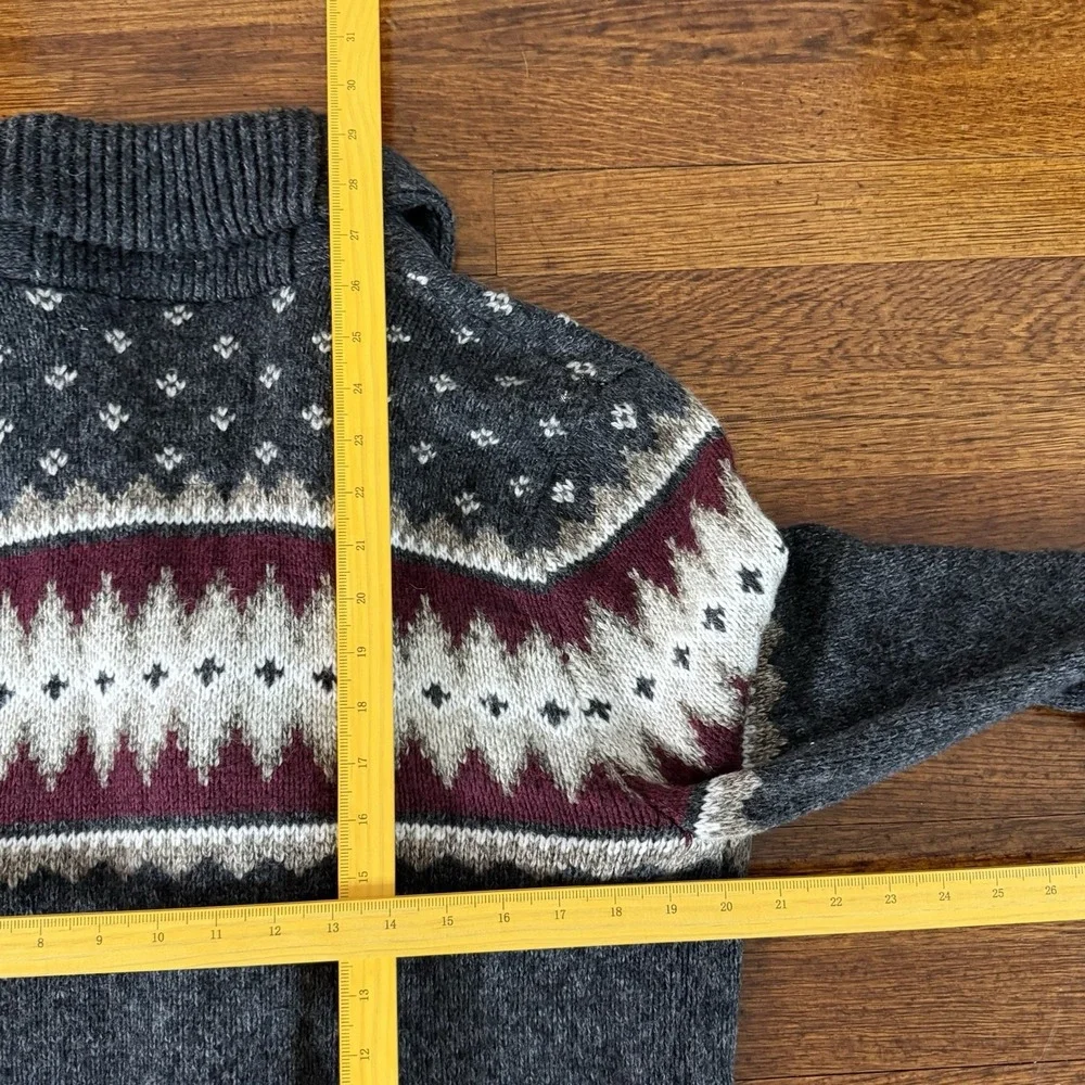 Men's Abercrombie & Fitch Heritage Fair Isle Shawl Collar Cardigan Size L